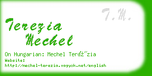 terezia mechel business card